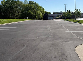 Commercial Sealcoat and parking lot striping in Johnson County Kansas