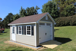 12x16 Vinyl Designer WS Garage; Vinyl soffit