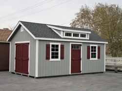 12x20 Wood Legacy Workshop with New England Dormer 13