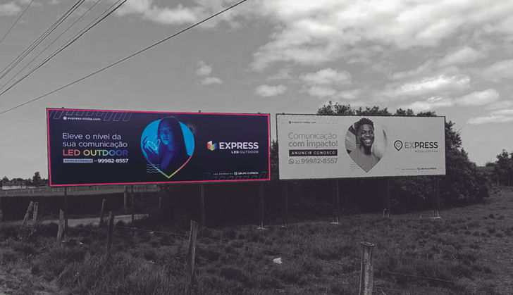 Outdoor na região da Rodovia RJ 216 entre Baixa Grande e Sto Amaro. Sentido Campos X Farol.