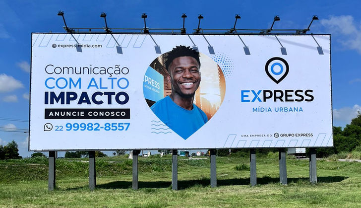 Mídia Urbana com Outdoors 9x3 metros na rodovia BR 101 sentido Campos/Rio. 