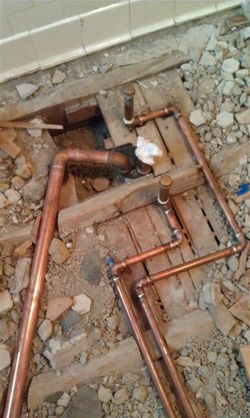 1 1/2" copper "DWV" drain line