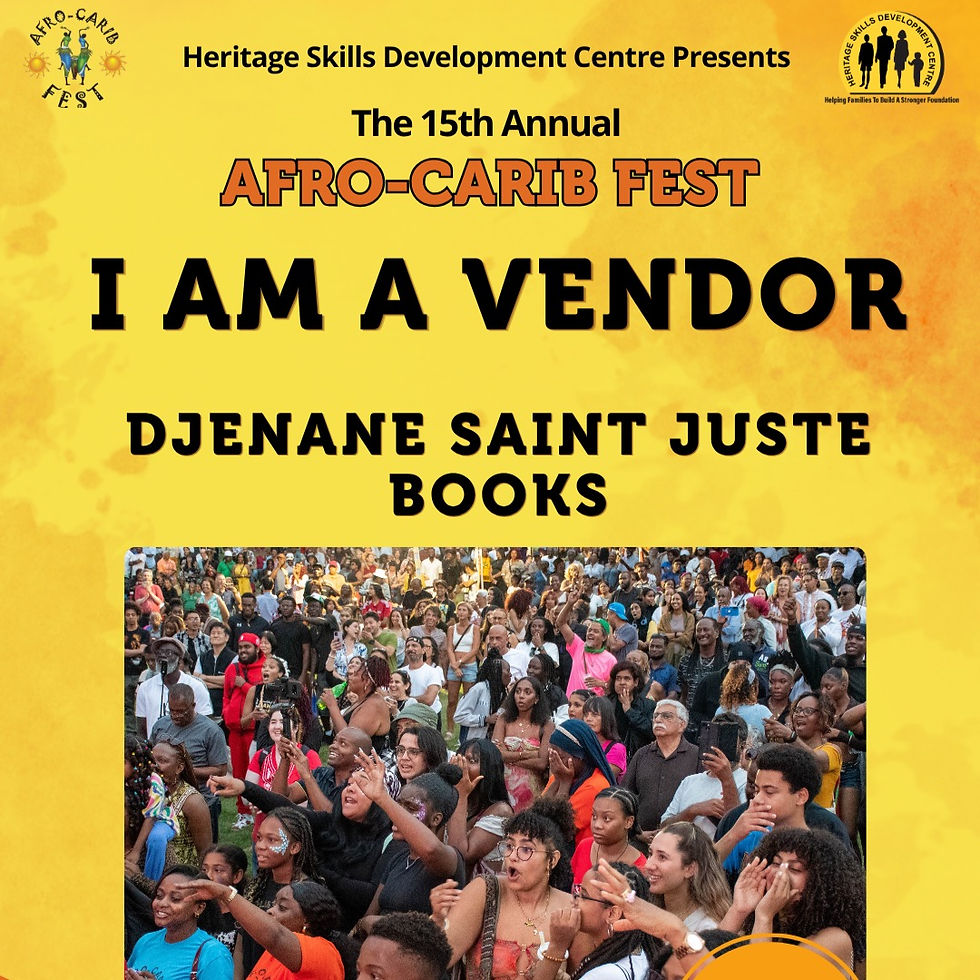 Djenane Saint Juste Books at the 2026 Afro-Caribbean Festival