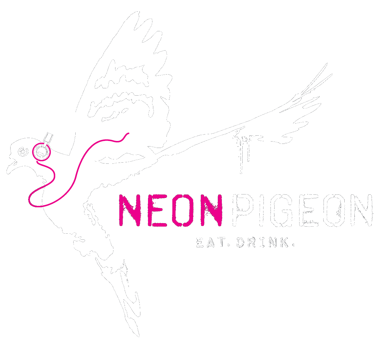 Neon Pigeon Logo Black Bkgd.gif