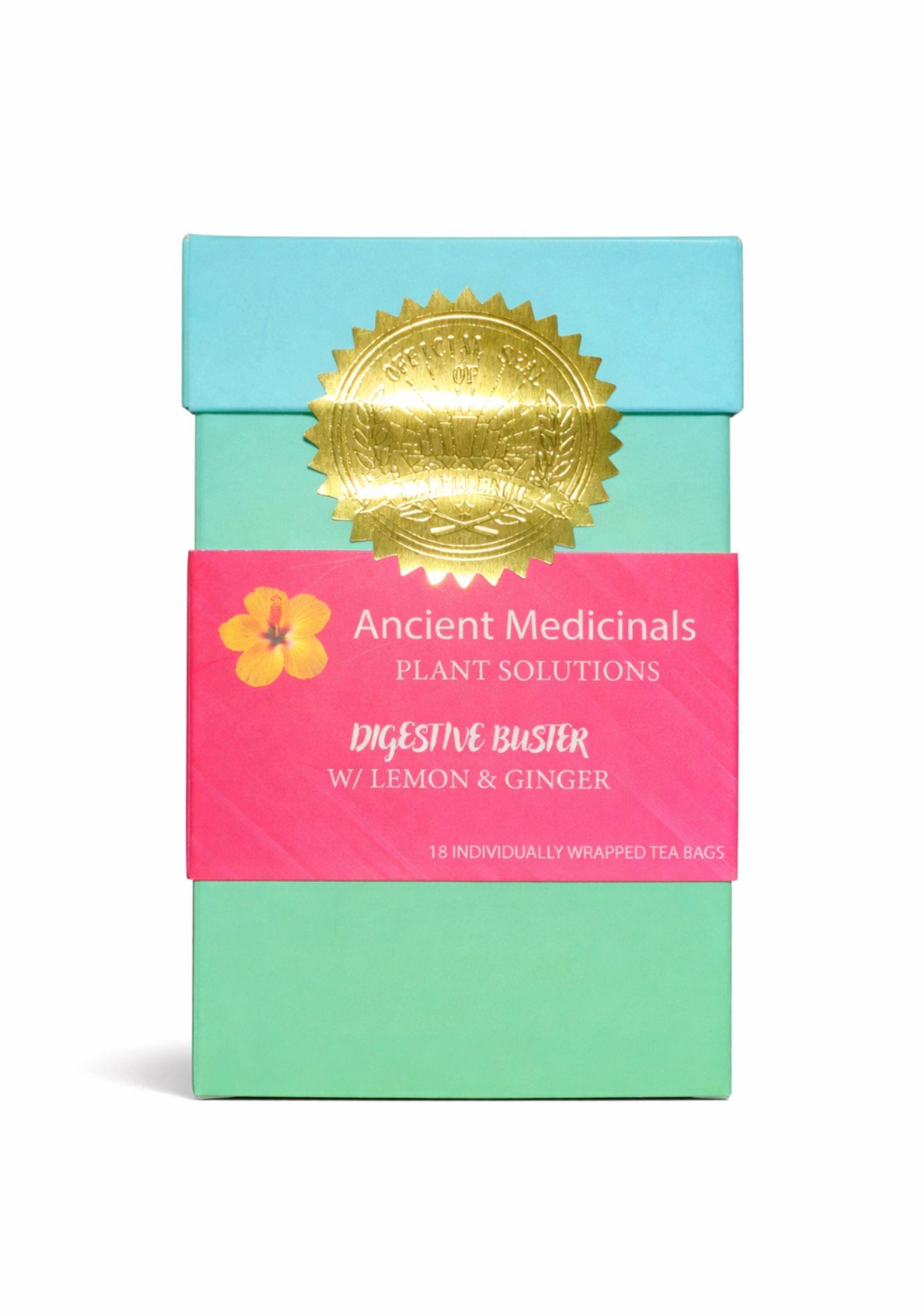 Digestive Booster Herbal Tea with Lemon & Ginger – Organic Gut Support Infusion,