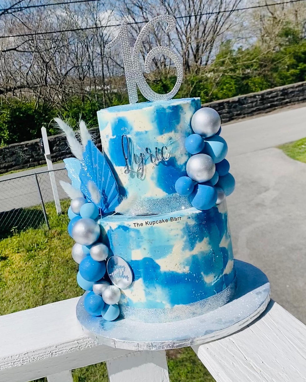 Sweet Sixteen Watercolor Kake