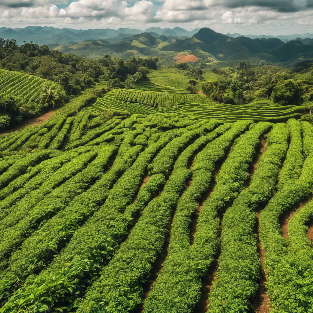 A photo over looking the coffee farm, located in the Mogiana region, Brazil.