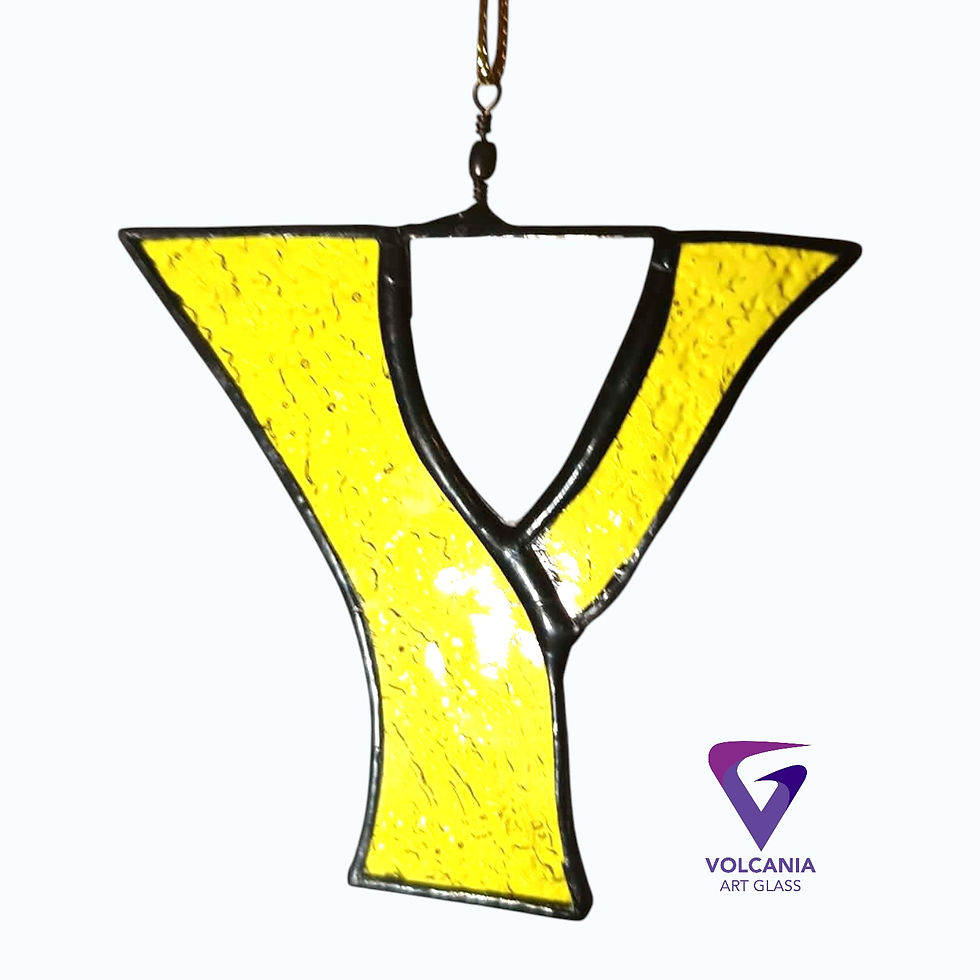 Thumbnail: "Y" alphabet letter leadlight suncatcher