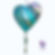 Heart with Crystal Leadlight Suncatcher-iridized teal