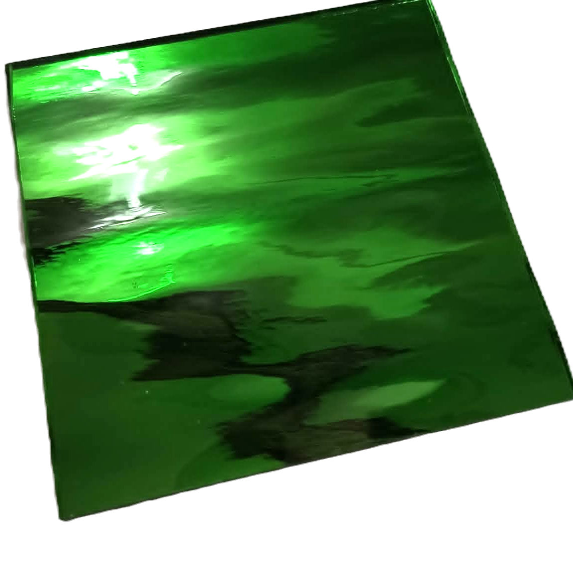 Emerald Ice  Coloured Mirror stained glass