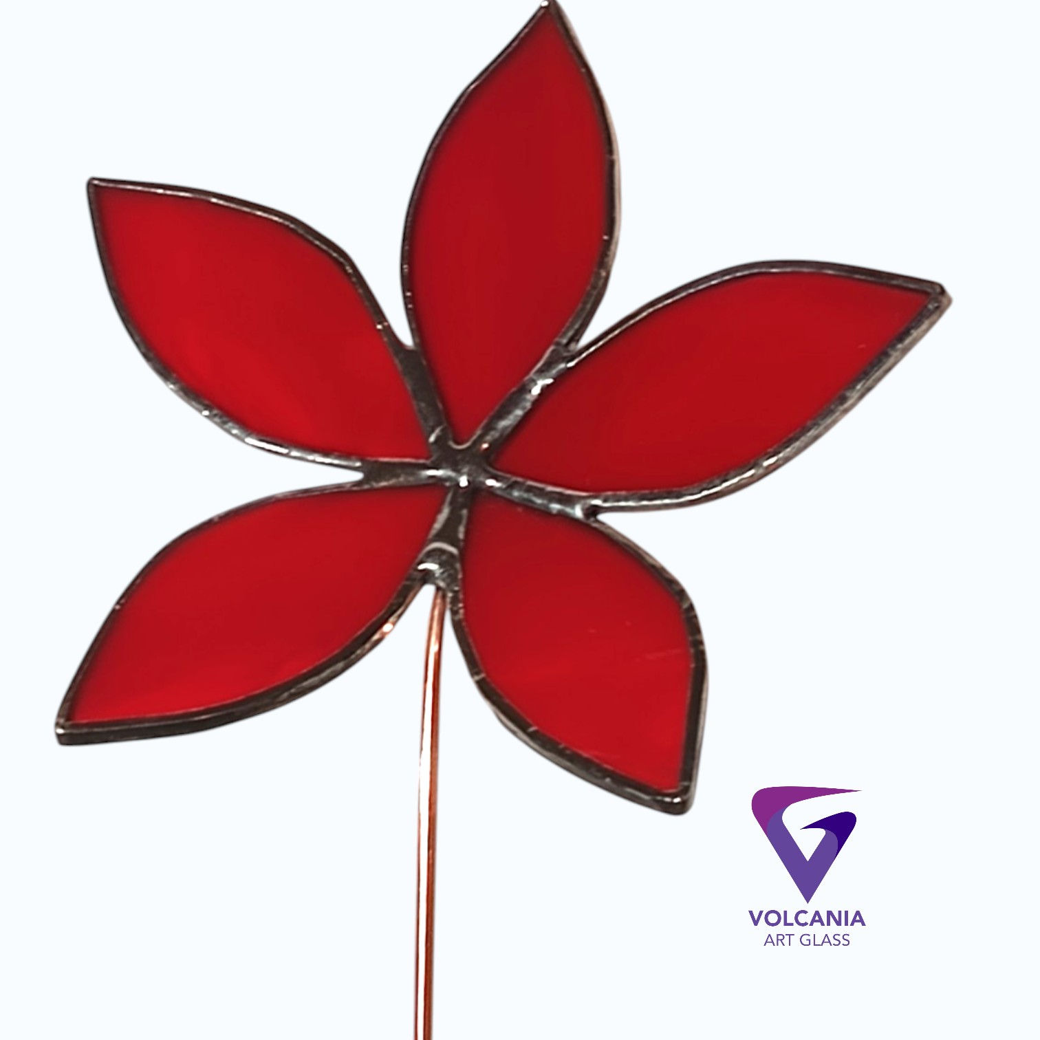 3D Flower Leadlight Suncatcher-plant minder -red