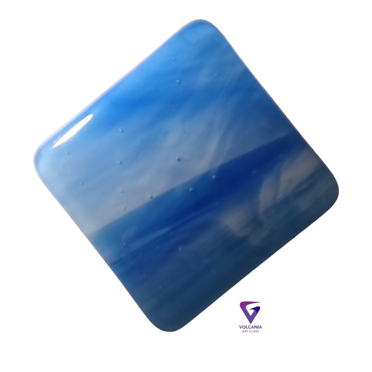 Art Glass Coasters -Light Blue