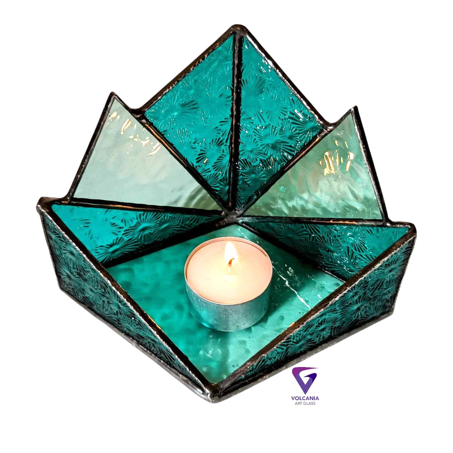Deco Style Candle Holder - turquoise