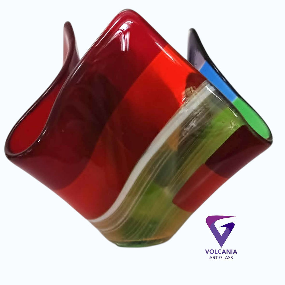 Thumbnail: Draped Handkerchief Vase - Multi-coloured