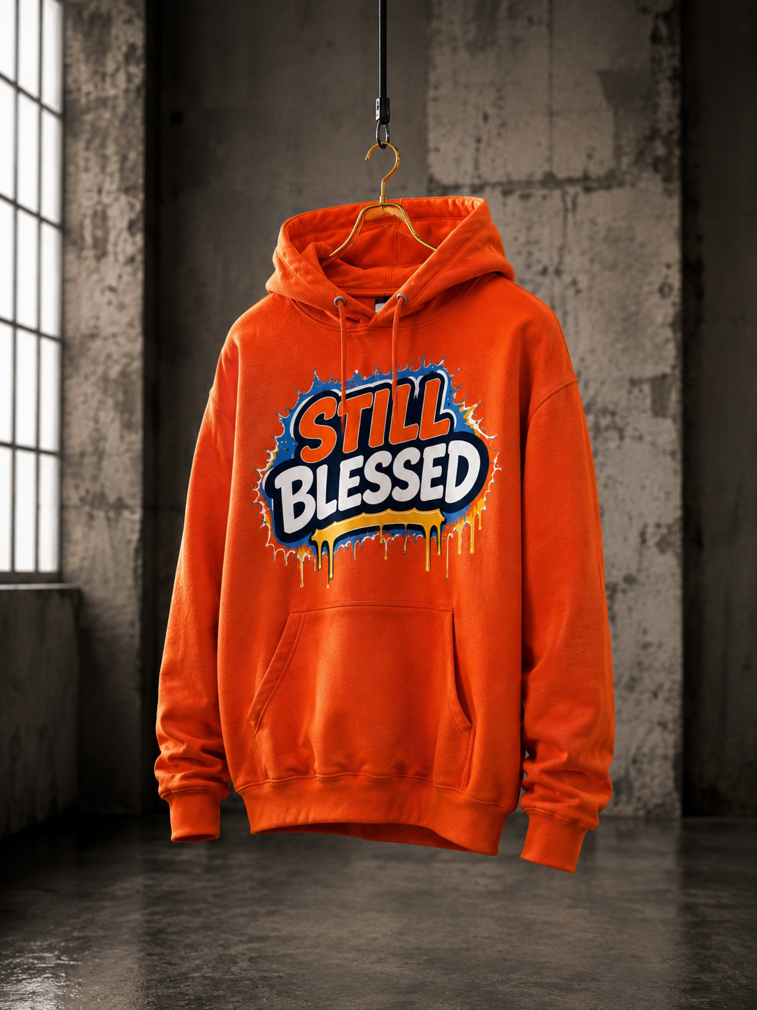 OKC INSPIRED "STILL BLESSED" HOODIE- ORANGE