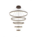 Miniatura: Pendente  Φ20×Φ40×Φ60×Φ80×Φ100cm 188W 3000K 13160lm Bivolt Aluminio Marrom