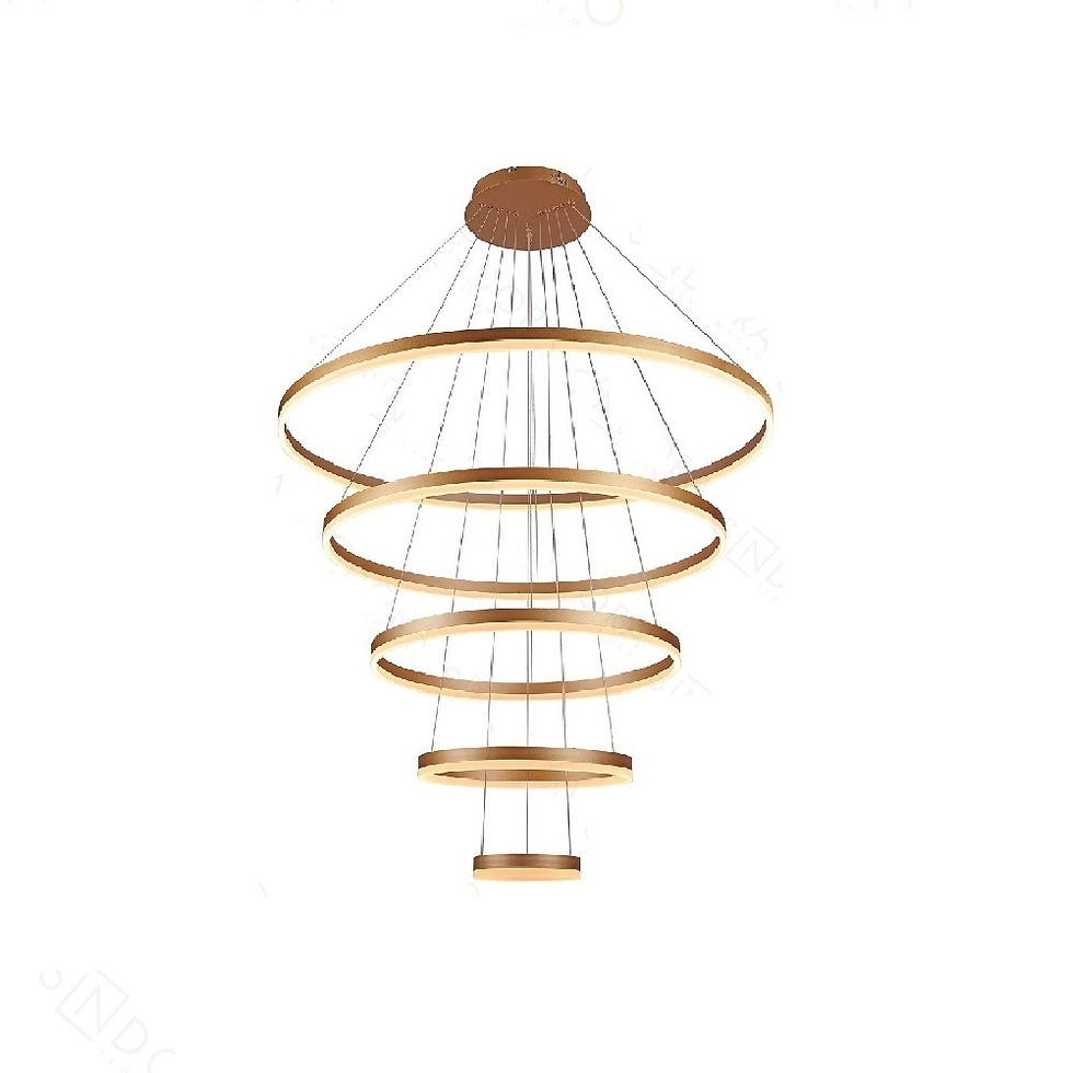 Miniatura: Pendente Φ20×Φ40×Φ60×Φ80×Φ100CM 188W 3000K 13160LM Bivolt Aluminio  Dourado