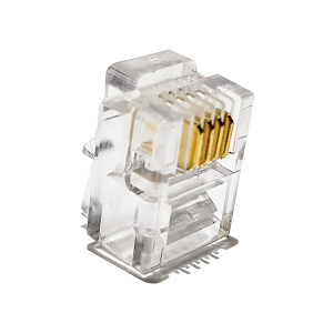 Conectores Telefone Conexão RJ11 Cat3 4 Vias - Pacote 100 unid.