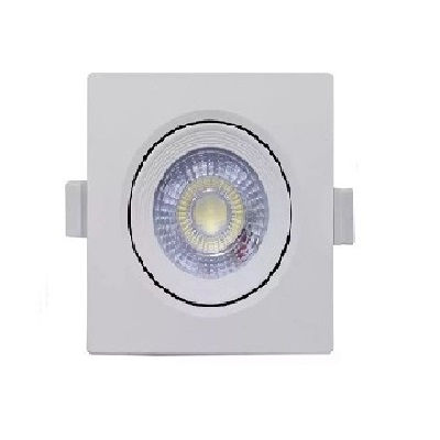 Spot Cob ABS Led 5w Quadrado Embutido 6500k