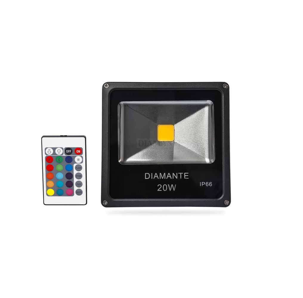 Refletor Led 20W RGB Bivolt Diamante