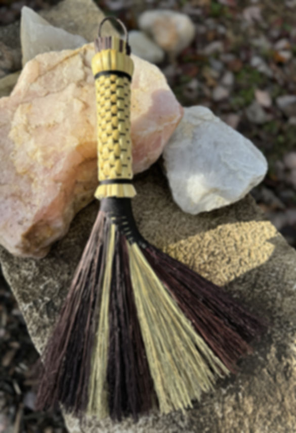 17" Broomcorn Turkey Whisk - Plaited Handle