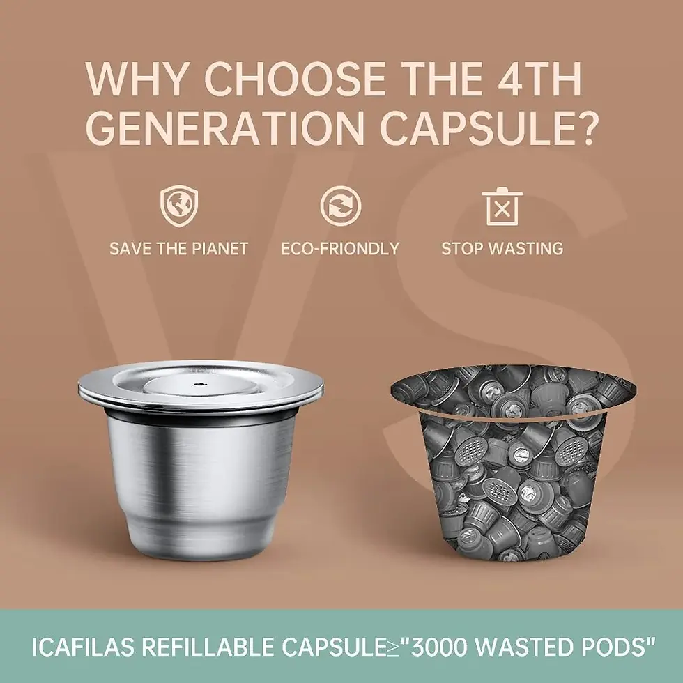 Thumbnail: Reusable Stainless Steel Coffee Capsule for Nespresso (Refillable)