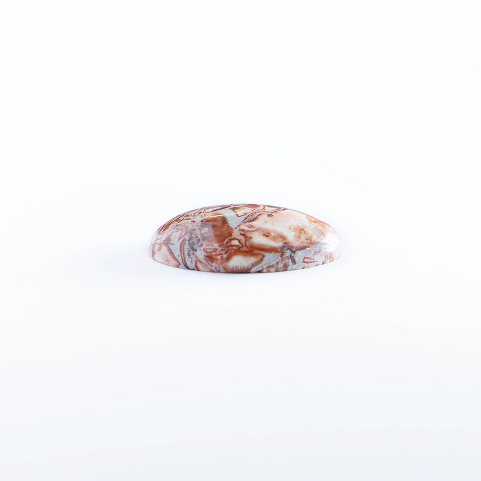 Thumbnail: Leopard Skin Jasper Cabochon, Oval