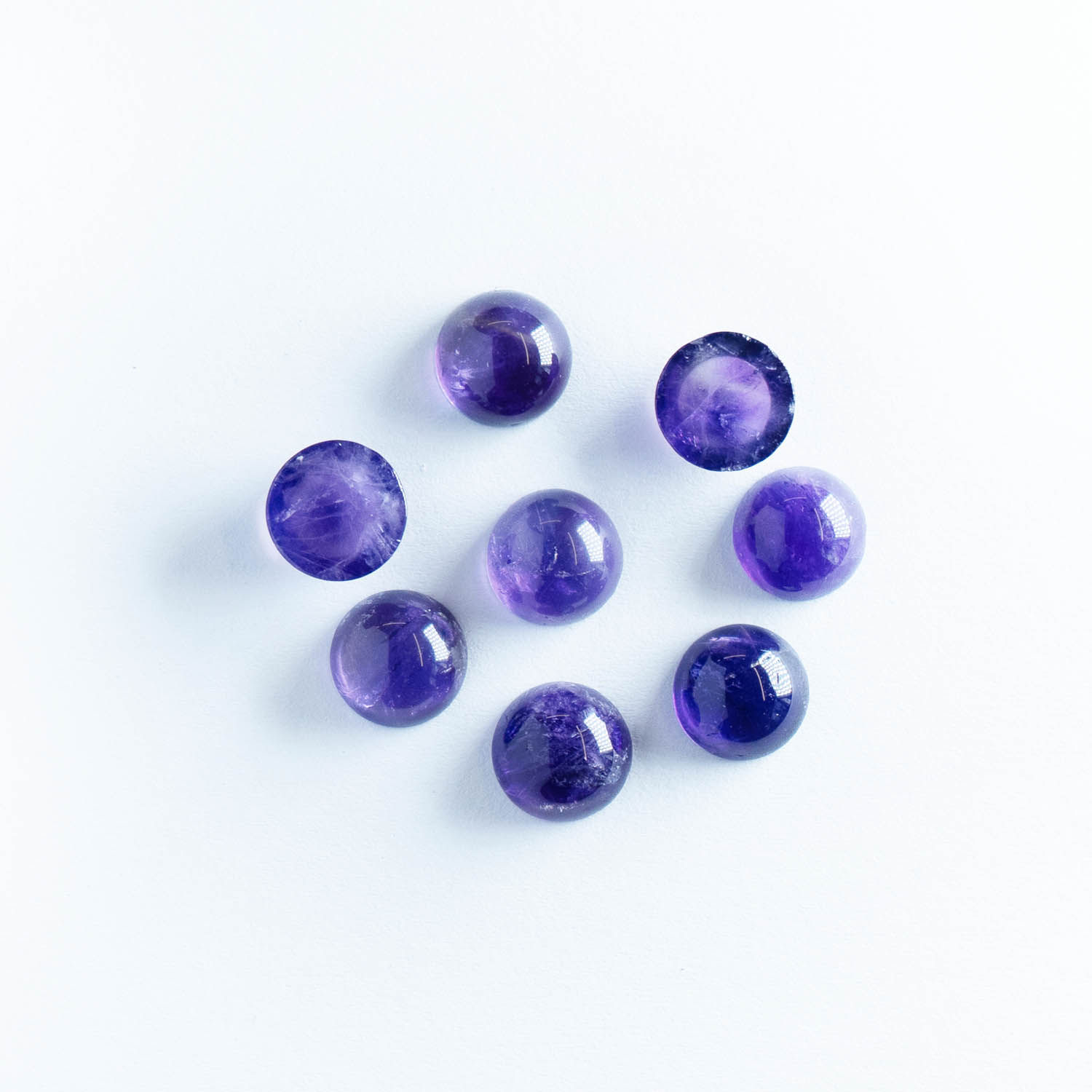 Amethyst Cabochons - 5, 6 and 8mm