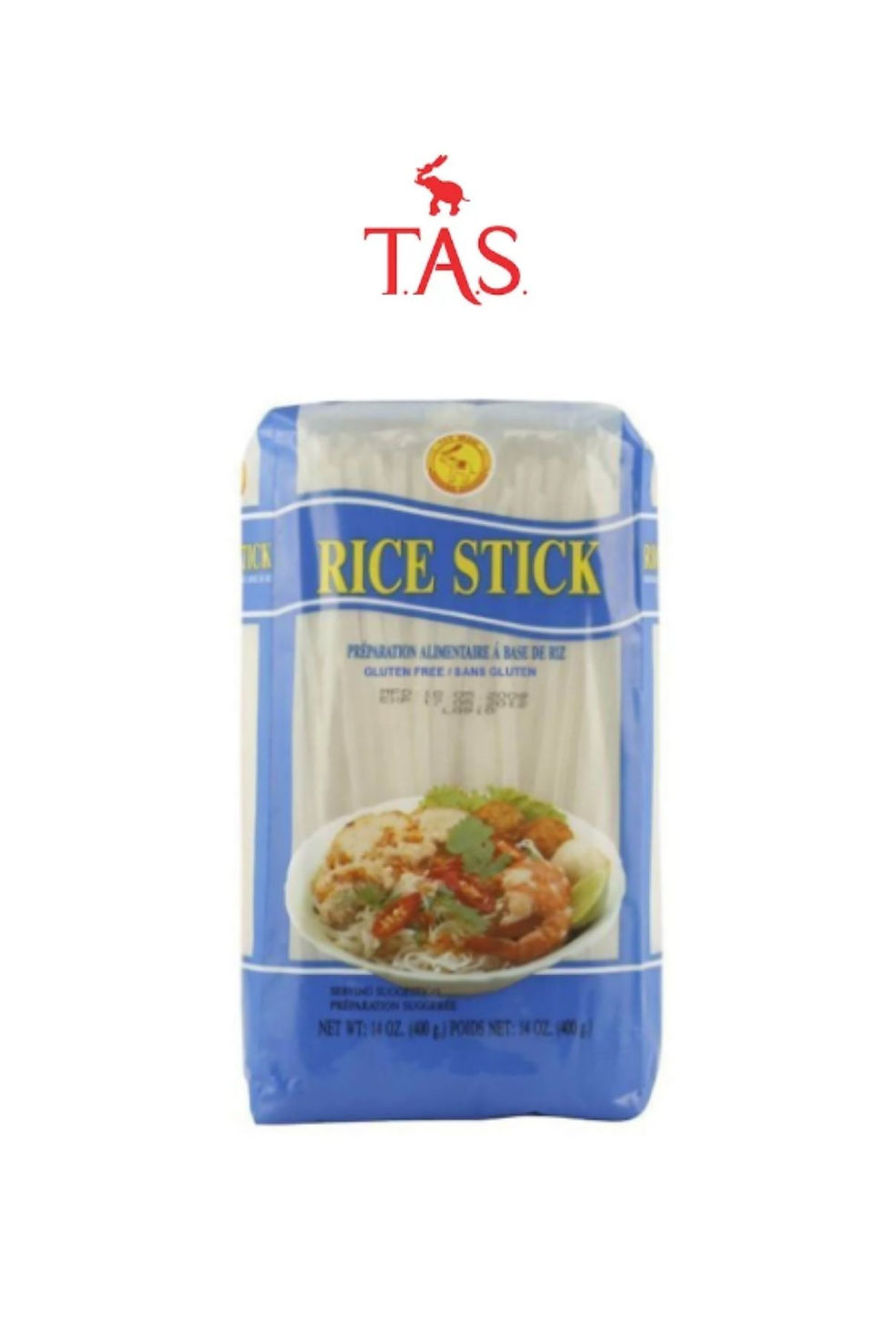 T.A.S. Pirinç Çubuğu Rice Stick Glutensiz Makarna (400GR)
