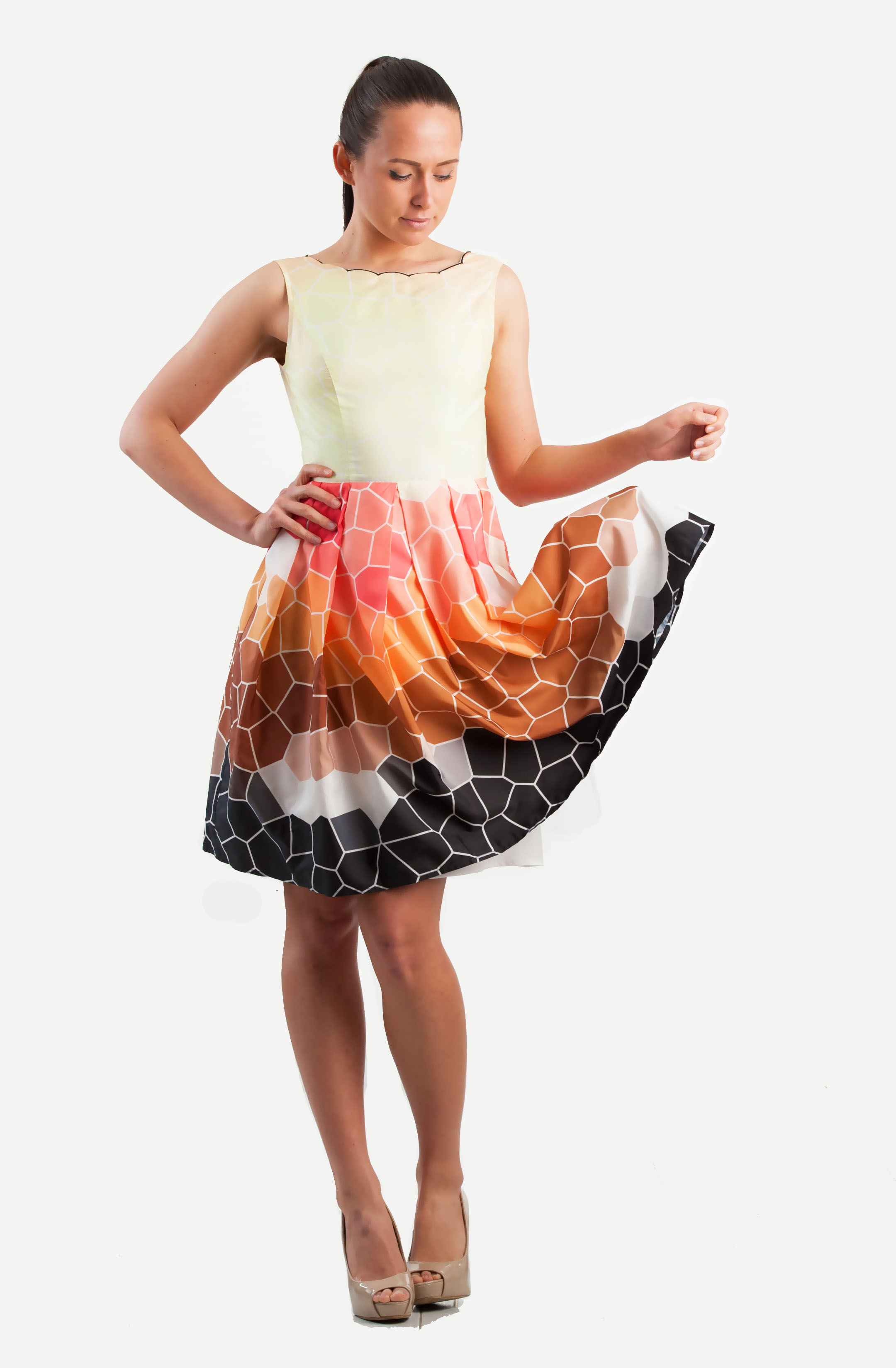 Erika-Jane bow-back dress