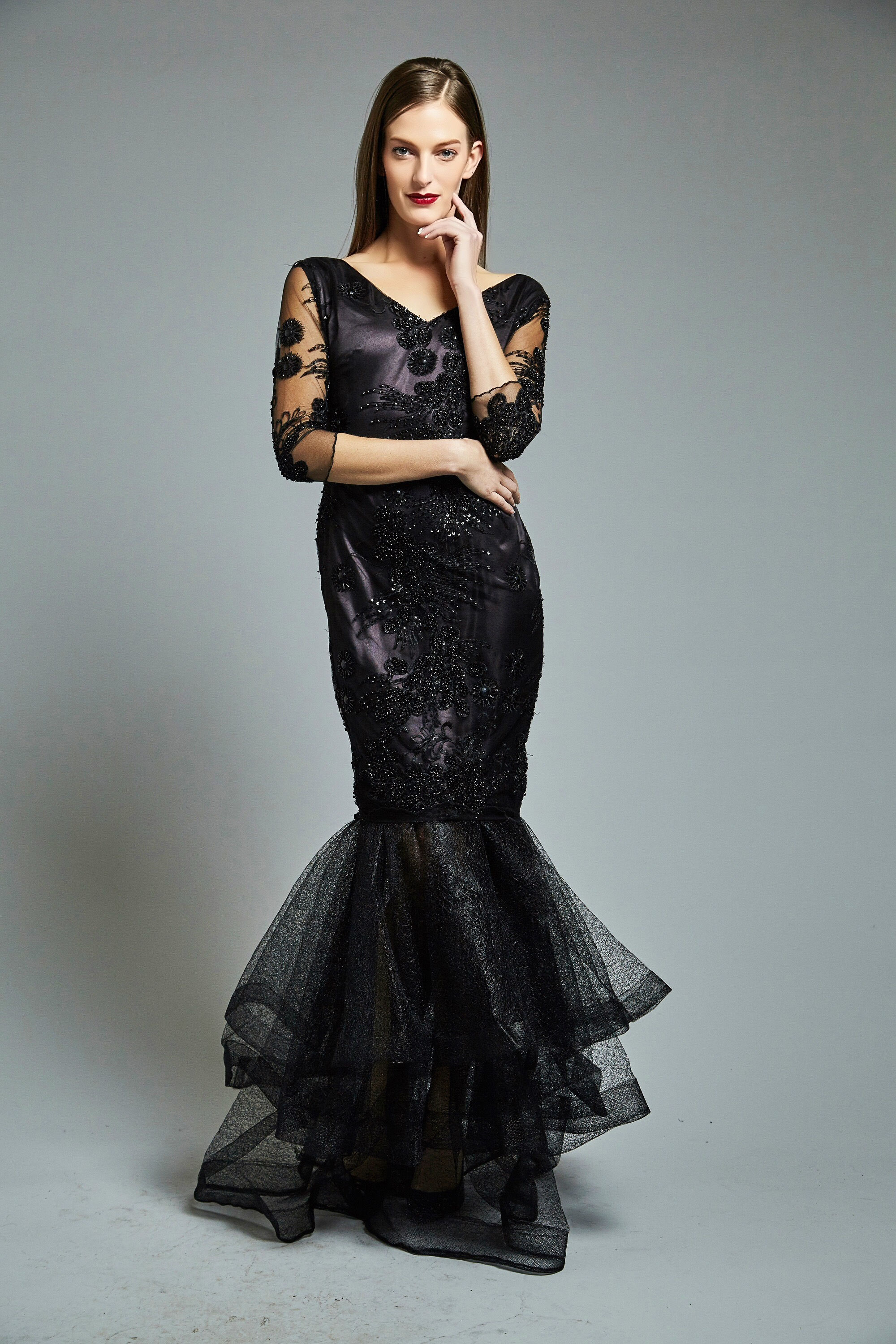 Embellished Tulle Gown