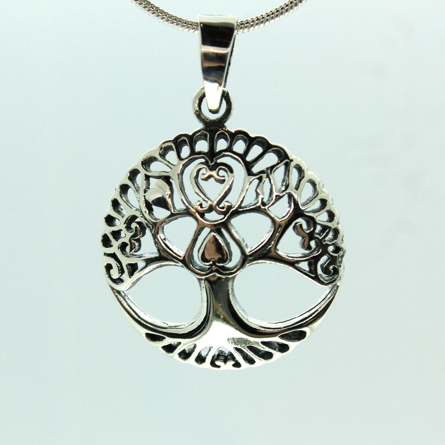 Tree of Life with Heart - 925 Sterling Silver Pendant