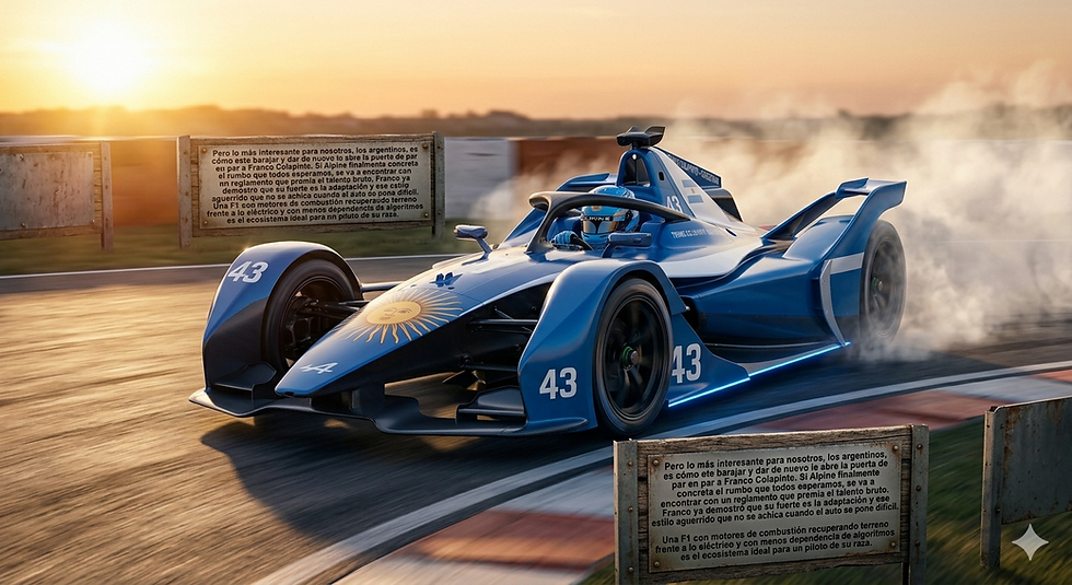 F1 2026: Los cambios de reglamento que podrían favorecer el estilo de Franco Colapinto