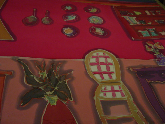 pintura sobre seda pura