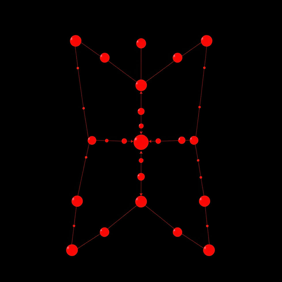 red dots and lines