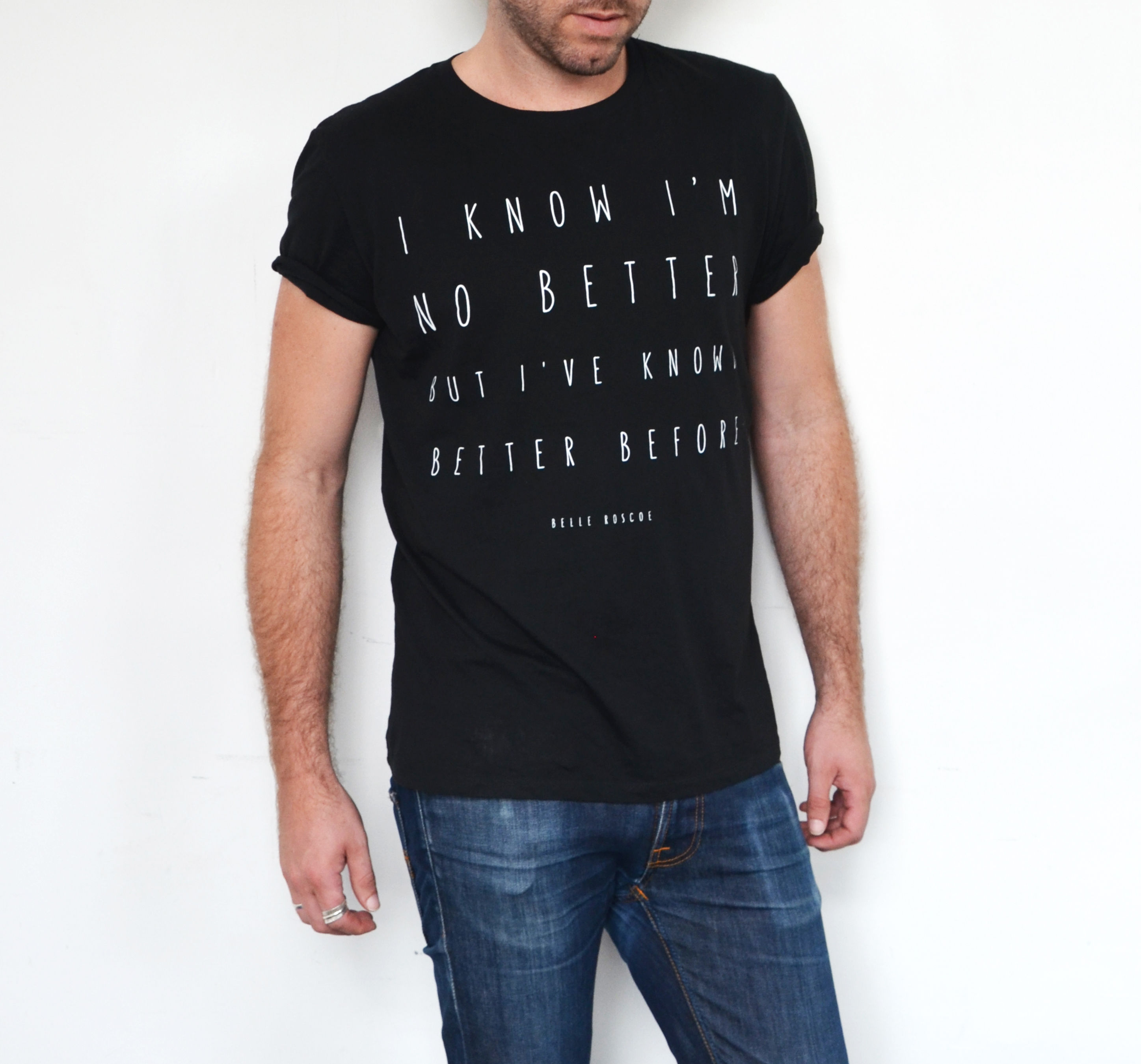 'Known Better' - Black Tee. Male