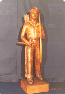 Amérindien avec arc et tomahawk