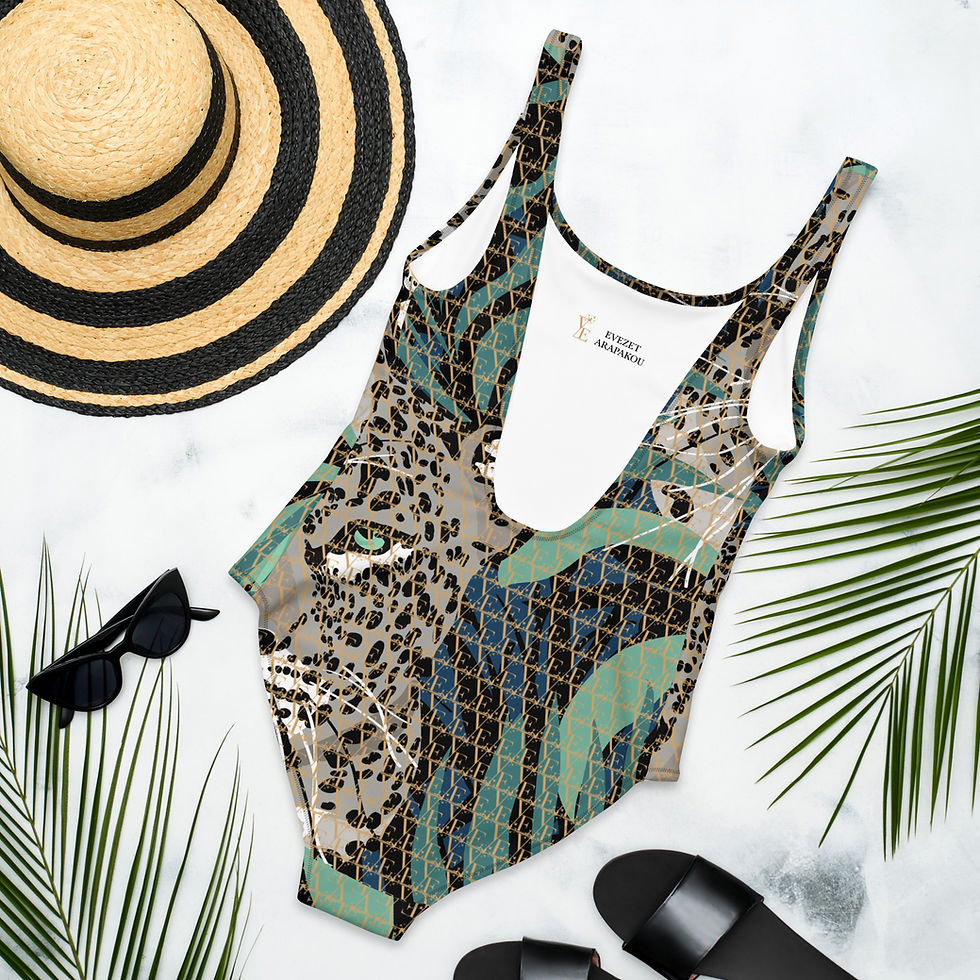 Thumbnail: Green Tropical  One-Piece Swimsuit
