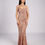 Thumbnail: Pink Star rose gold Sequin Maxi Mermaid Dress, evening dress, Ροζ Βραδινό γοργονέ φόρεμα με παγιέτα, βραδινά φορέματα. prom