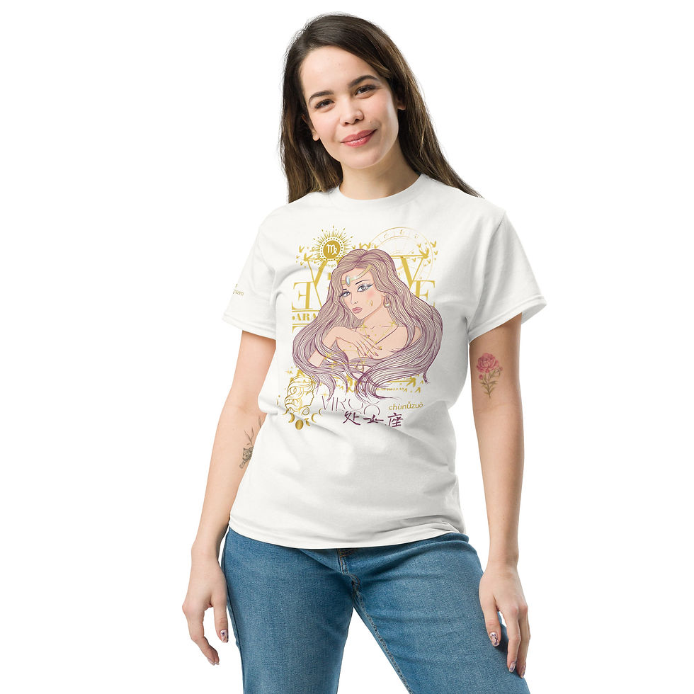 Thumbnail: Virgo ♍ Women's T-shirt from the zodiac circle