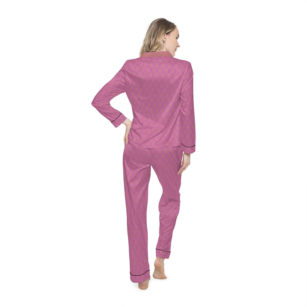 縮圖：Women's Aphrodite Pink Satin Pajamas