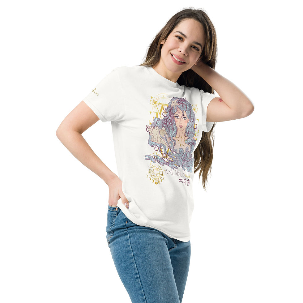 Thumbnail: Aquarius ♒ Women's T-shirt from the zodiac circle