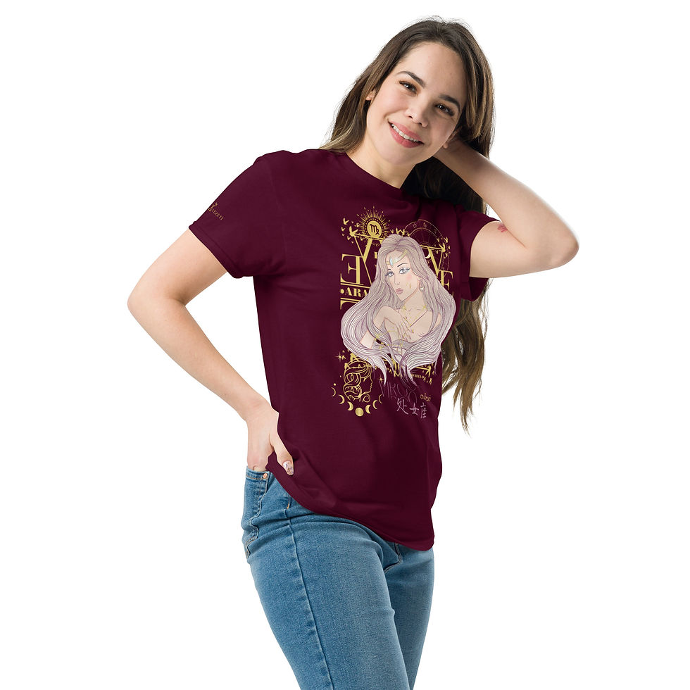 Thumbnail: Virgo ♍ Women's T-shirt from the zodiac circle