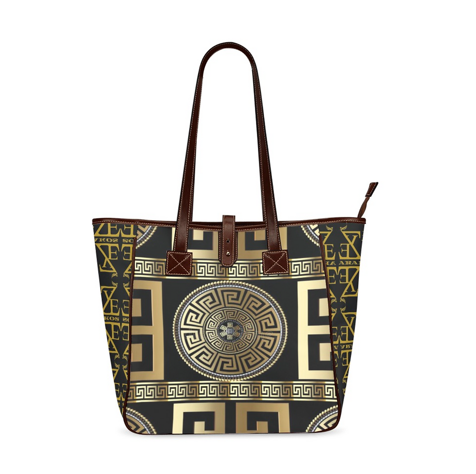 縮圖：Greek Meander Tote Bag