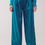 Thumbnail: Palazzo Pleated Pants with ppockets in Turquoise, Φαρδύ Τιρκουάζ παντελόνι με πιέτες και τσέπες, γυναικεία παντελόνια, ρούχα