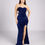 Thumbnail: Blue Sequin Cut Out Maxi mermaid evening Dress, prom, wedding, Μπλε παγιέτα βραδινό γοργονέ φόρεμα με κοψίματα και σκίσιμο