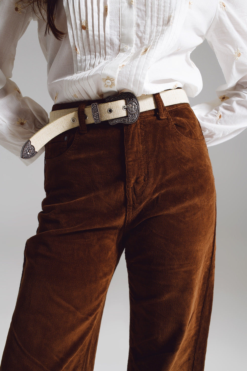 Cropped Cord Pants in Brown, trousers, woman clothing, μήκος στον αστράγαλο καφέ παντελόνι, γυναικεία ρούχα