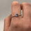 Thumbnail: Blue Hawaiian Sea Glass Sterling Silver Stackable Ring - Size 11