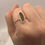 Thumbnail: Sterling Silver Olive Green Hawaiian Sea Glass Ring - Size 11.5