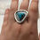 Thumbnail: Sterling Silver Turquoise Triangle Ring -- Size 10+ (US)